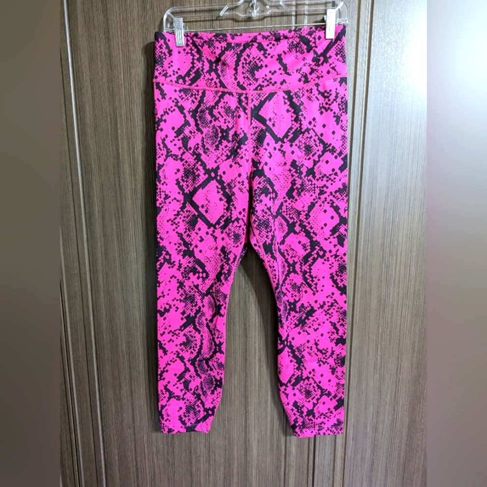 Women's Joylab Pants, Snake Print High-Waisted 7/8 Leggings, Size L